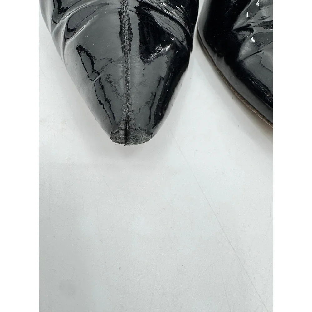 Anine Bing Ankle Boots Women Size 10 Black Pointed Toe Block Heel